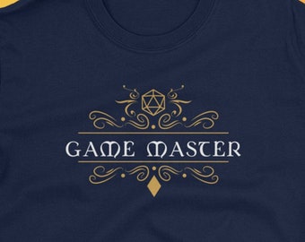 Game Master Emblem Tabletop RPG Gaming TShirt Roleplaying T-Shirt LARP Larping Shirt Nerdy & Geeky Gift Nerd Magic Fantasy Unisex