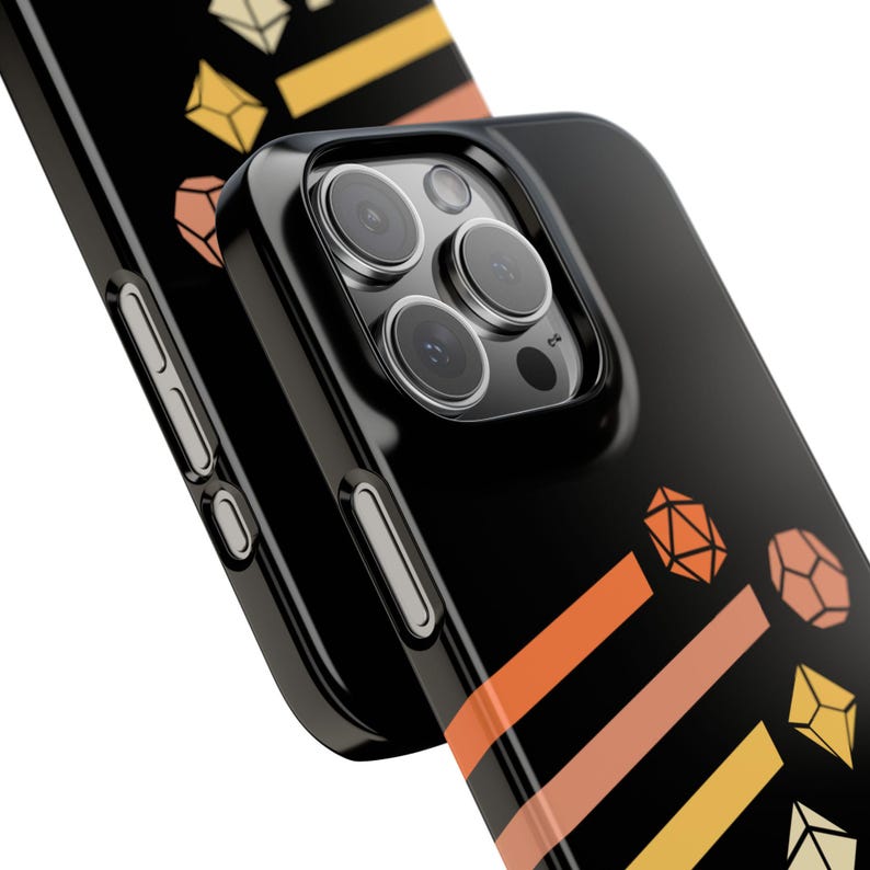 Retro Dice Set iPhone-hoesje Dungeons and Dragons, DnD-telefoonhoesjes, tabletop RPG-hoesje voor iPhone, ondersteunt draadloos opladen afbeelding 5