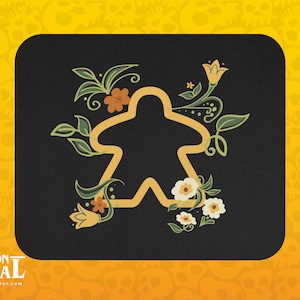Flowers and Plants Meeples Mouse Pad, Board Games Gifts, Meeple Mousepad, Nerdy Gift, Nerdy Gaming Mouse Pad