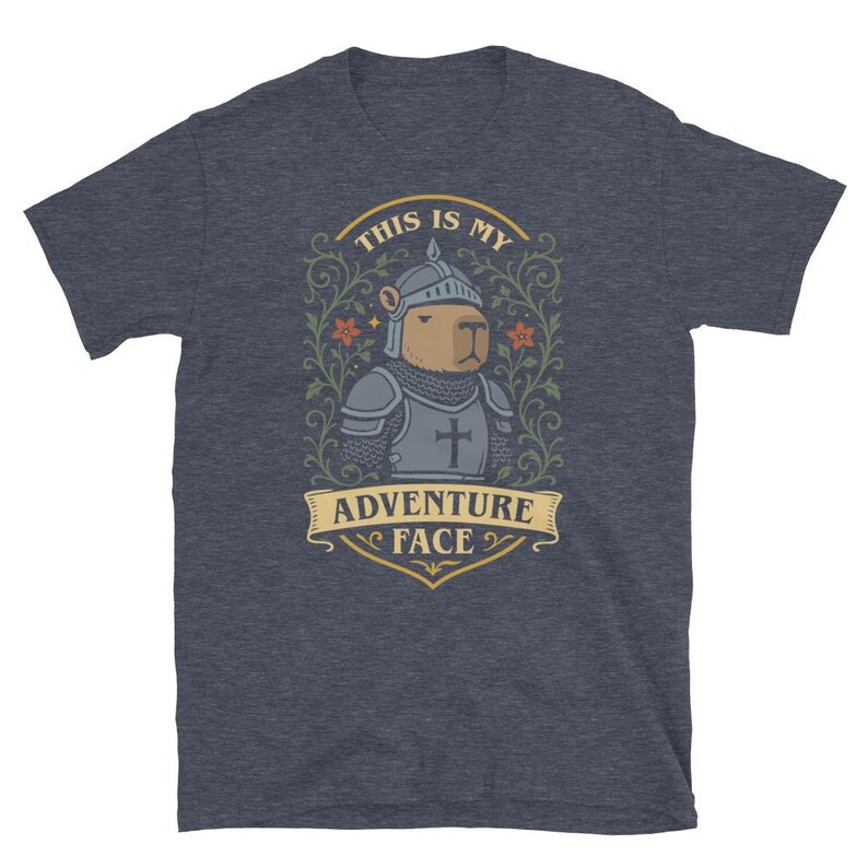 This is My Adventure Face Funny Capybara Shirt, Paladin Shirt, Funny DnD Shirt, DnD Merch, DnD Gifts, Dungeons and Dragons Shirt