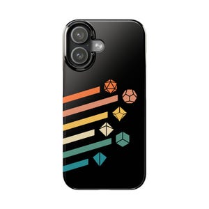 Retro Dice Set iPhone-hoesje Dungeons and Dragons, DnD-telefoonhoesjes, tabletop RPG-hoesje voor iPhone, ondersteunt draadloos opladen afbeelding 4