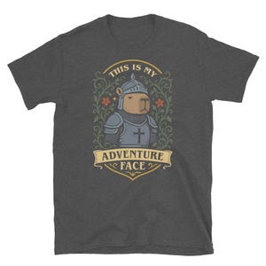 This is My Adventure Face Funny Capybara Shirt, Paladin Shirt, Funny DnD Shirt, DnD Merch, DnD Gifts, Dungeons and Dragons Shirt