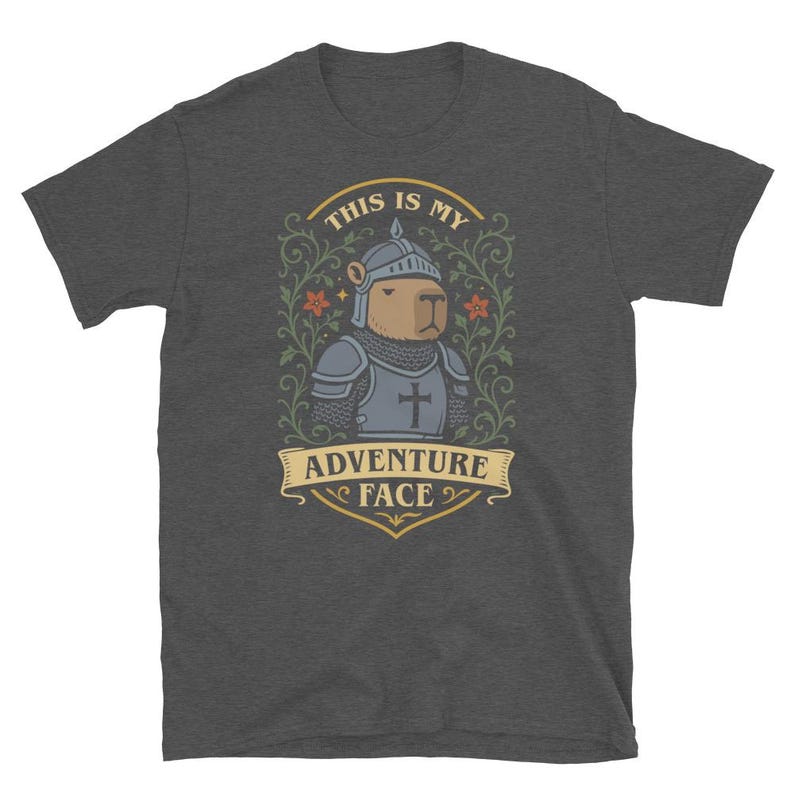 This is My Adventure Face Funny Capybara Shirt, Paladin Shirt, Funny DnD Shirt, DnD Merch, DnD Gifts, Dungeons and Dragons Shirt