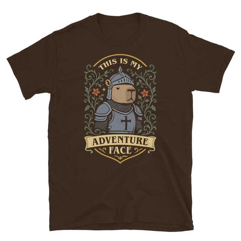 This is My Adventure Face Funny Capybara Shirt, Paladin Shirt, Funny DnD Shirt, DnD Merch, DnD Gifts, Dungeons and Dragons Shirt