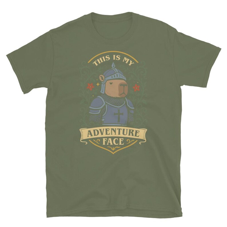 This is My Adventure Face Funny Capybara Shirt, Paladin Shirt, Funny DnD Shirt, DnD Merch, DnD Gifts, Dungeons and Dragons Shirt