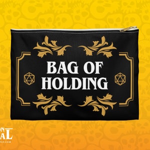 Tasche mit Dungeons and Dragons Beutel - DnD Beutel - Würfeltasche - Geschenk für DM - Würfelbehälter - Reißverschluss Beutel - Nerdy Geschenke