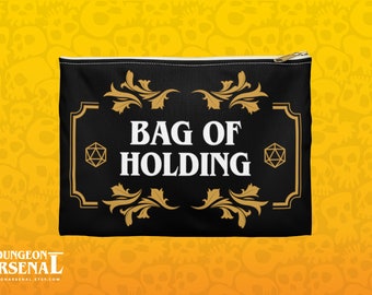 Bolsa de almacenamiento para mazmorras y dragones, bolsa para DnD, bolsa para dados, regalo para DM, contenedor de dados, bolsa con cremallera, regalos para nerds