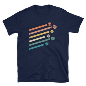 Retro Polyhedral Dice Set Vintage Colors D20 Dungeons and Dragons T-Shirt TRPG TShirt DnD TShirt Tabletop RPG For Men For Women image 3