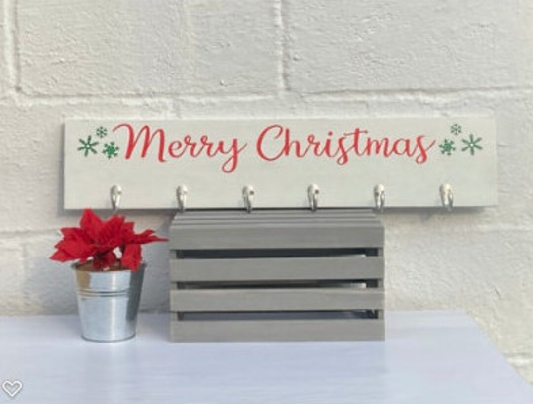 Merry Christmas Stocking Holder, Stocking Hanger, Christmas Stocking