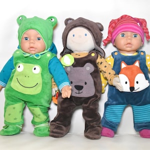 Doll&#39;s combination crawling pants + button sweater • eBook & sewing pattern • 41-46 cm • Doll&#39;s clothes