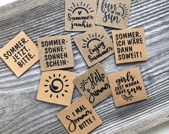 Plotterdatei „Labels for Summer“ • DXF, SVG , PNG • Sommer • Summer  • Etiketten