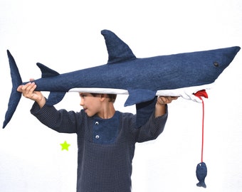 Shark school cone Bruce • eBook & pattern