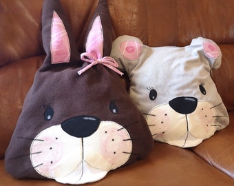 Animal pillow cuddle friends pillow "pets" • eBook & pattern • cat dog horse unicorn rabbit mouse