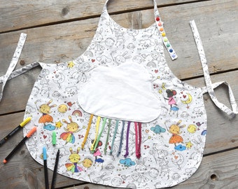 Rainbow Children's Apron • eBook&Cut