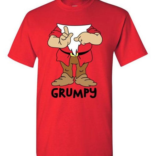 Group Halloween Costumes,Birthday Group Adult/Kids Unisex T-Shirt,7 Dwarfs Shirts,7 Dwarf Family Tshirts,Grumpy,T132