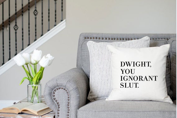 The Office Quote Throw Pillow Covers Dwight You Ignorant Slut