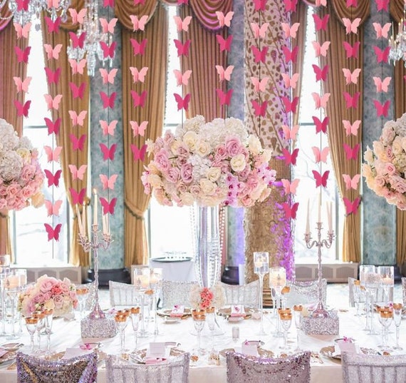 2.8M Butterfly Banner Bunting Paper Hanging Wedding Party Room Christmas Decor 2.8M Butterfly Banner Bunting Paper Hanging Wedding Party Room Christmas Decor