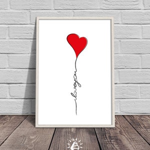 I Love You, 50 x 70 cm, wall art, printable wall art, Bedroom Decor, printable art, Love Quote.