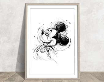 Downloadable digital print, Mickey Mouse poster, digital print, poster, wall art, Mickey Pop Art, large print