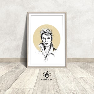 Herunterladbare Digitaldruck, David Bowie Poster, Digitaldruck, Postermusik, Wandkunst, David Bowie Pop Art, großen Druck