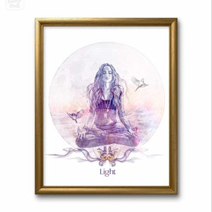 New wave - Light meditation series yoga art