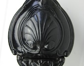 Coal kit French antique cast iron enamel coal wood kit bucket fireplace stove art nouveau deco