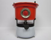 Petroleum stove Netherlands petroleum couple stew orange black and white 1 burner enamel enamelware enamel cooker 1960 vintage