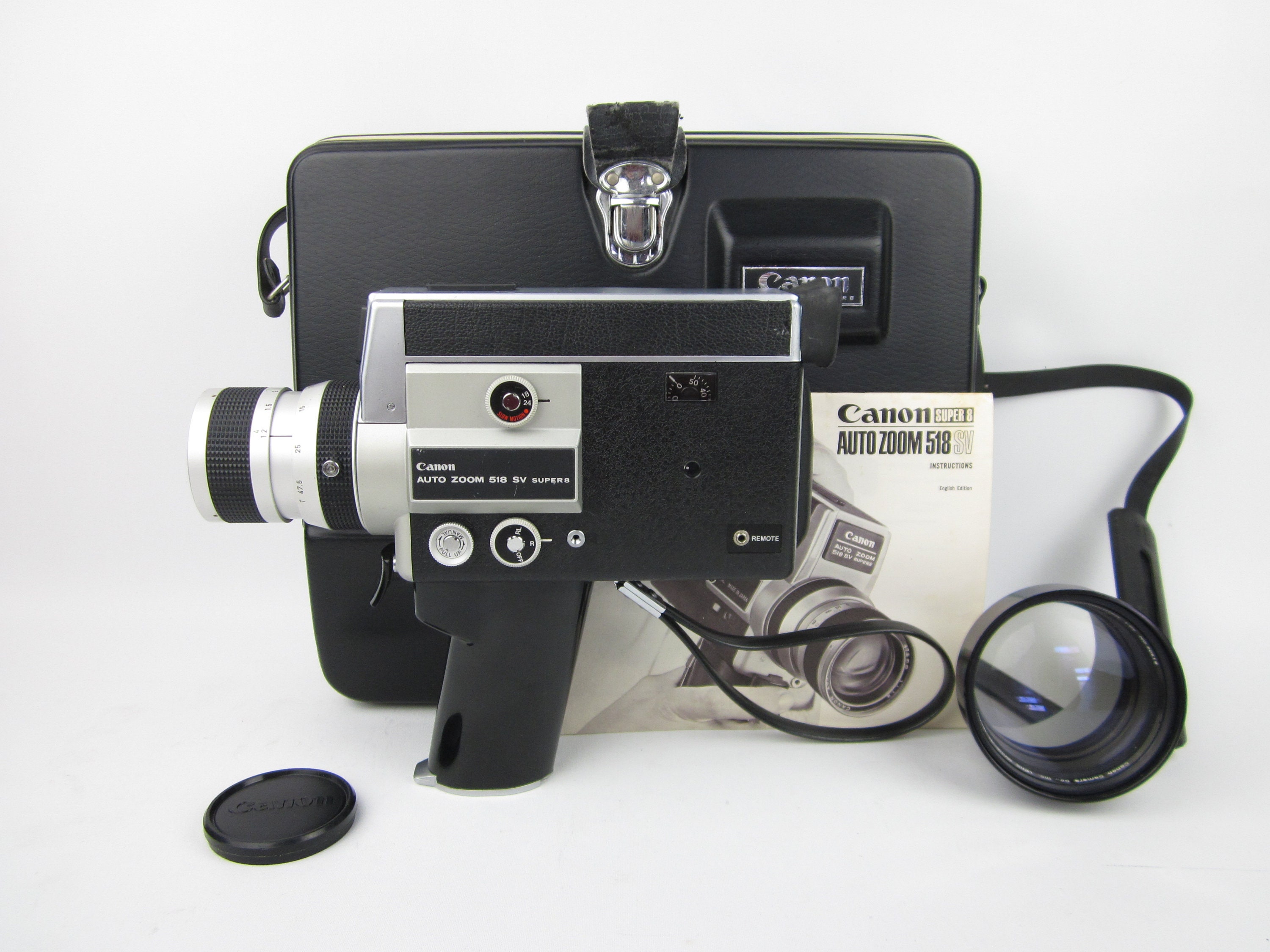Canon 518 SV Auto Zoom Super 8mm Filmcamera Film Camera Koffer