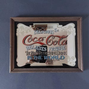 Coca Cola mirror vintage, advertising mirror 1970 70&#39;s