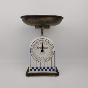 Krups Ideal scale weighing ceramic metal kitchen Germany D.R.G.M. 10 kilos of antique 1930