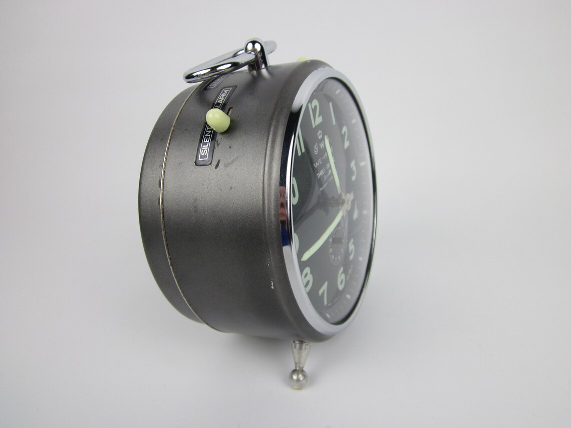 Wehrle THREE IN ONE Jewelled Alarm Clock Germany Analogue Etsy Australia
