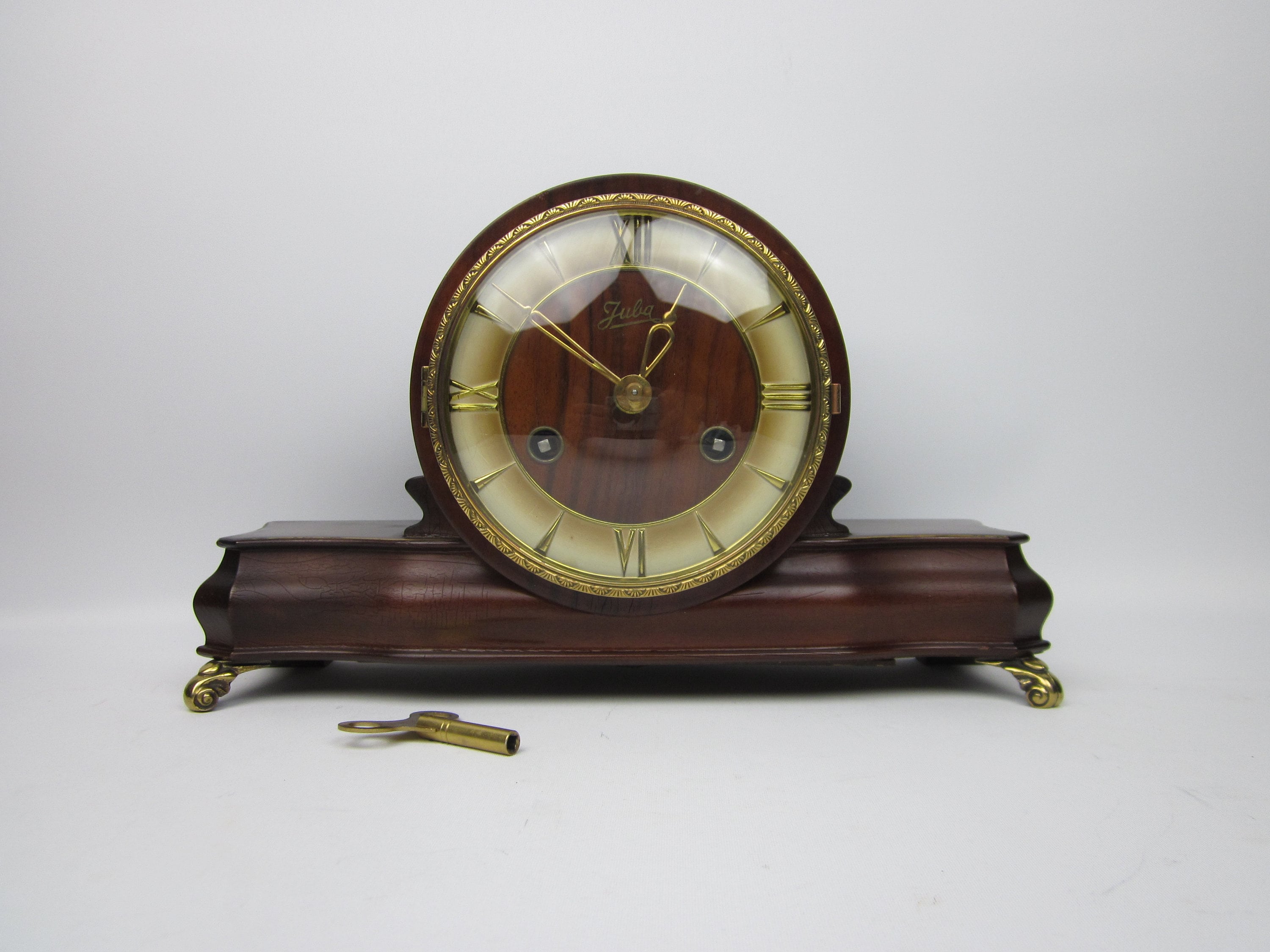 Juba Germany pendule chimney clock mantle clock wood key Etsy