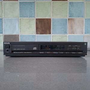 CD-spelare Philips CD480 Holland Nederländerna 1980 80-tal med svängarm i låda FUNGERAR