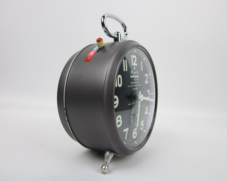 Wehrle Commander alarm clock Jewelled three in one Germany Etsy
