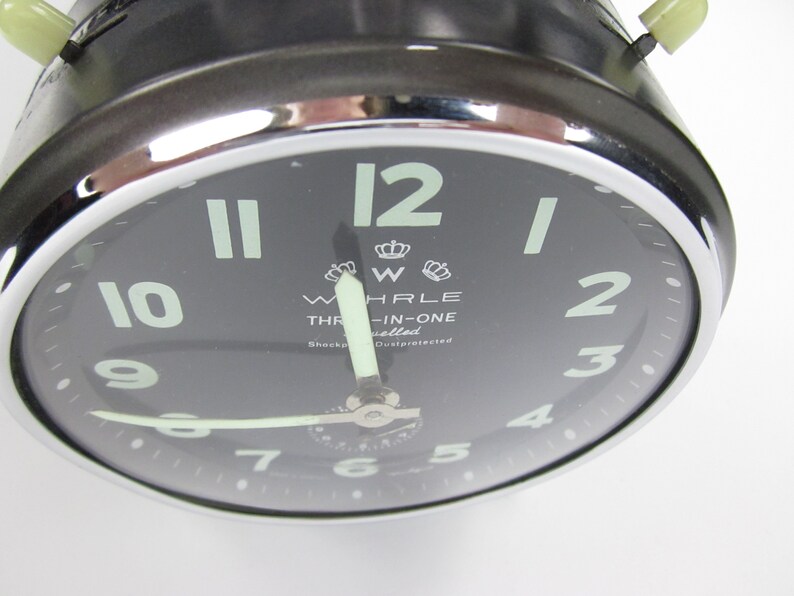 Wehrle THREE IN ONE Jewelled Alarm Clock Germany Analogue Etsy