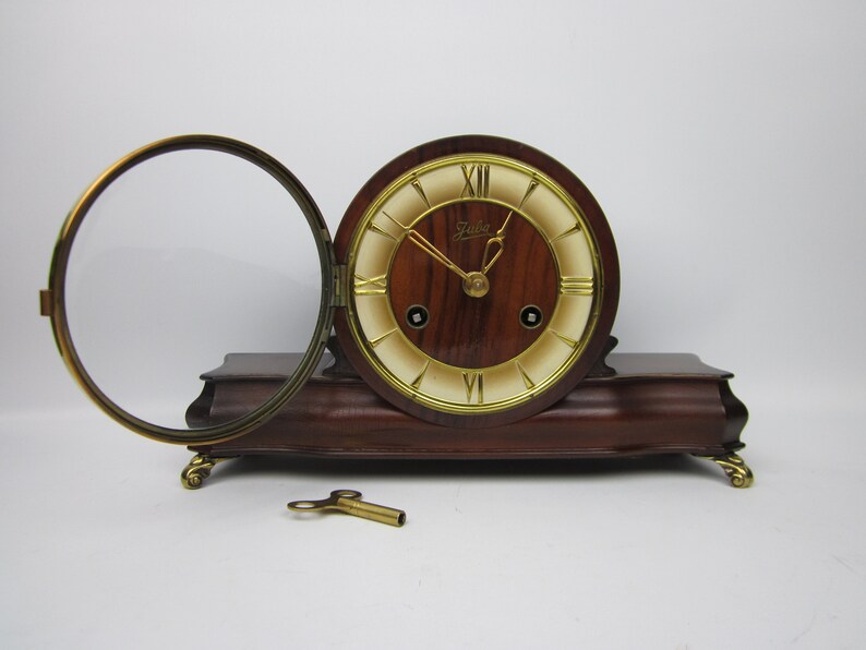 Juba Germany pendule chimney clock mantle clock wood key Etsy