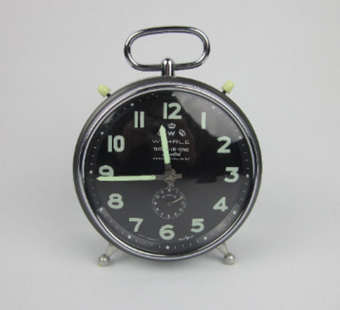 Wehrle THREE IN ONE Jewelled Alarm Clock Germany Analogue Etsy Australia