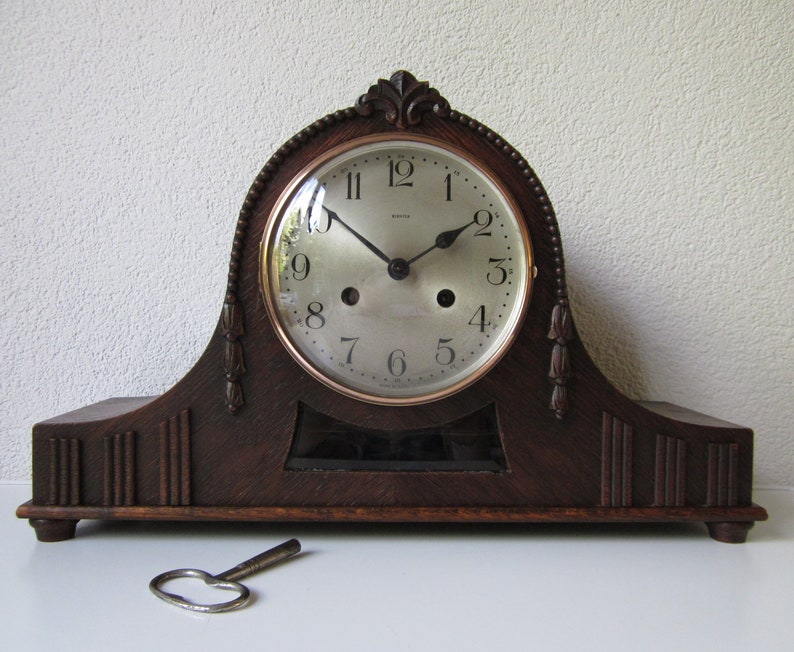 Kienzle Mantel Clock Fireplace Clock Mantle Clock Wood Etsy