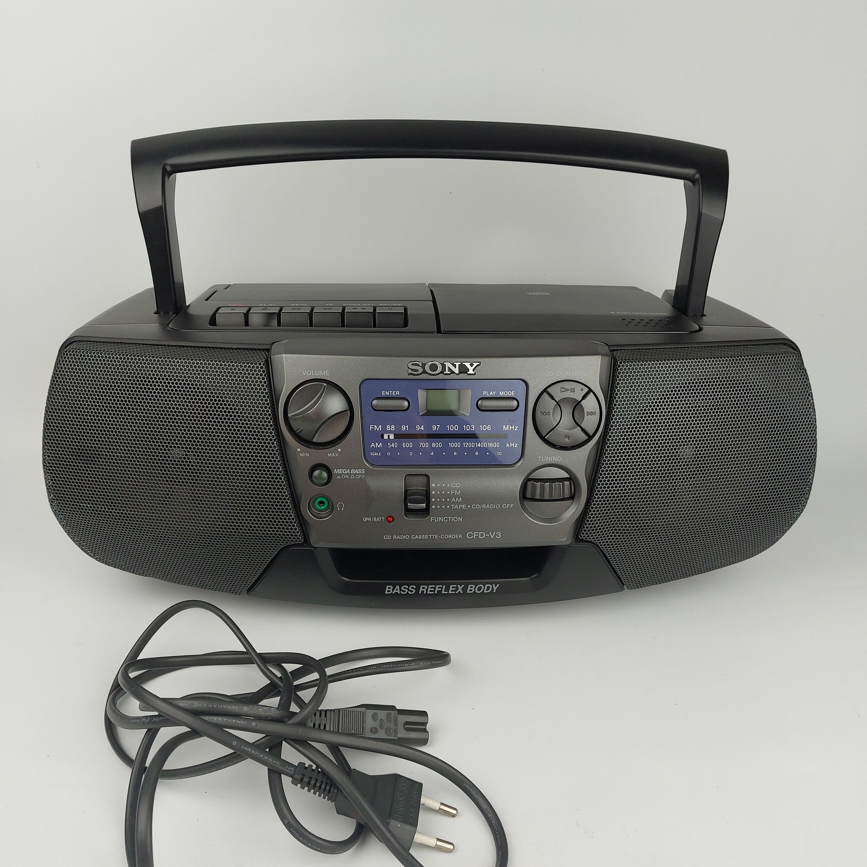 Sony CFD-E90 CD Radio Cassette Player Portable Boombox 