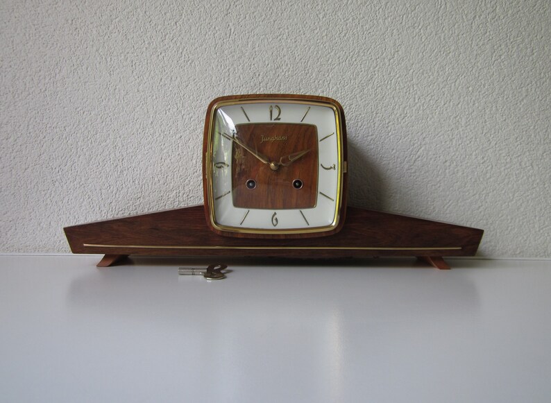 Jung Hans Mantel Clock Fireplace Mantle Clock Wood Windable Etsy