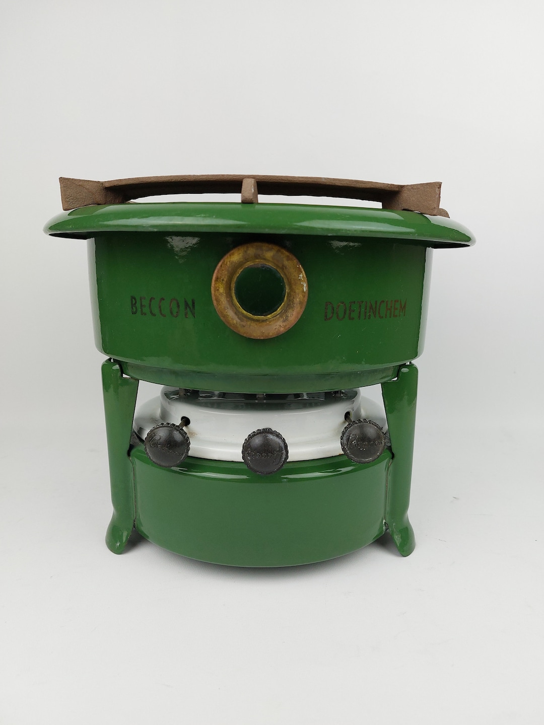 Beccon Petroleumstel stoof petroleum stel oliestel groen 3 pits emaille ...