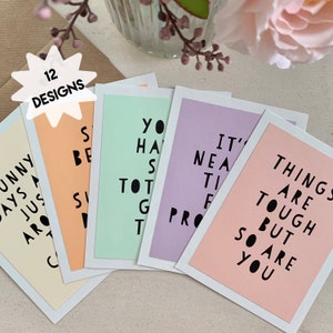 Multipack Positivity Postcards Random | Positive Postcard Set | Positive Affirmations | Pick Me Up Card | Cards For Friends | Lucky Dip Card