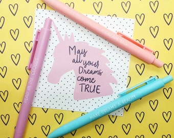 Pluma motivacional, Bolígrafos con refranes, Ballpoint, Biro, Pluma, Bolígrafos, Pastel, Plumas de Novedad, Papelería, Kawaii, Planificador, Papelería divertida