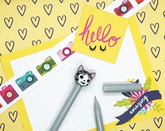 Gato Gel Pluma, Gato Plumas, Gato, Gato Coño, Gel Pens, Pluma, Plumas, Papelería, Novedad, Kawaii, Fiesta, Bonita, Diversión, Favor, Regalo para Niñas