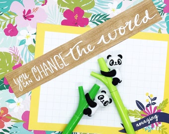 Panda Gel Pen, Panda Pens, Panda, Bambú, Gel, Plumas, Pluma, Papelería, Novedad, Kawaii, Niños, Fiesta, Favor, Selva, planificador, diario