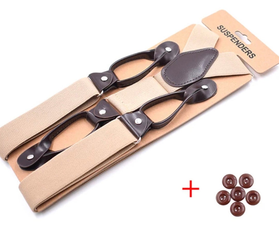 Traditional Style Button on Braces/suspenders With Button Ends/runners ...
