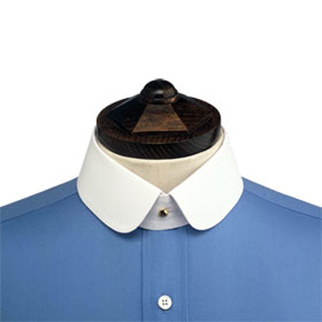 Double Rounded Starched Stiff Detachable Shirt Collar for your collarband  shirt - Etsy 日本