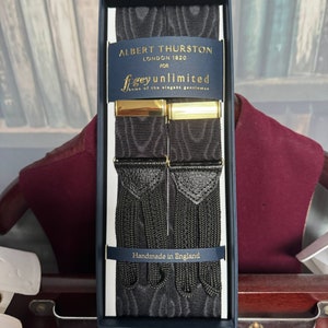 Black Moire Braces - The Andover Shop