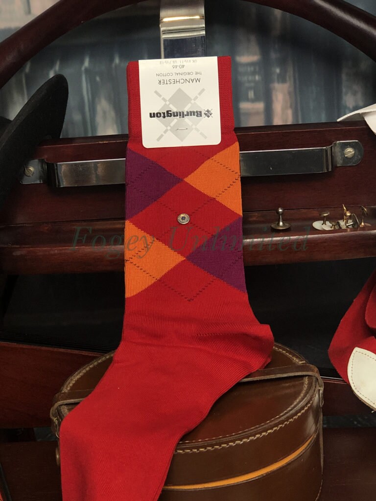 Image of Traditional Burlington Argyle Socks. The Highest Quality. Cotton Mid Calf Length