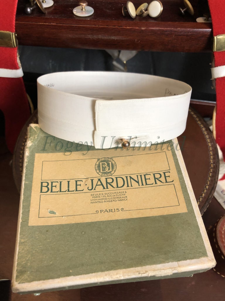 Image of Vintage Starched Stiff Detachable Shirt Collar The "Dolman" By Belle Jardine